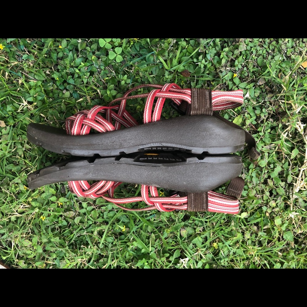 Chaco double strap multi red/brown Zx/2 sandals 8 - Picture 4 of 8